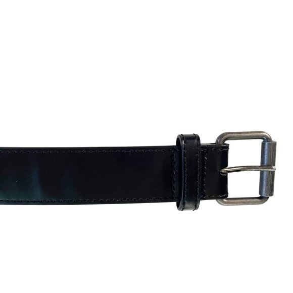 Wrangler Black Genuine Leather Work Belt - Silver Buckle Men's Size 36/90 - Picture 1 of 7